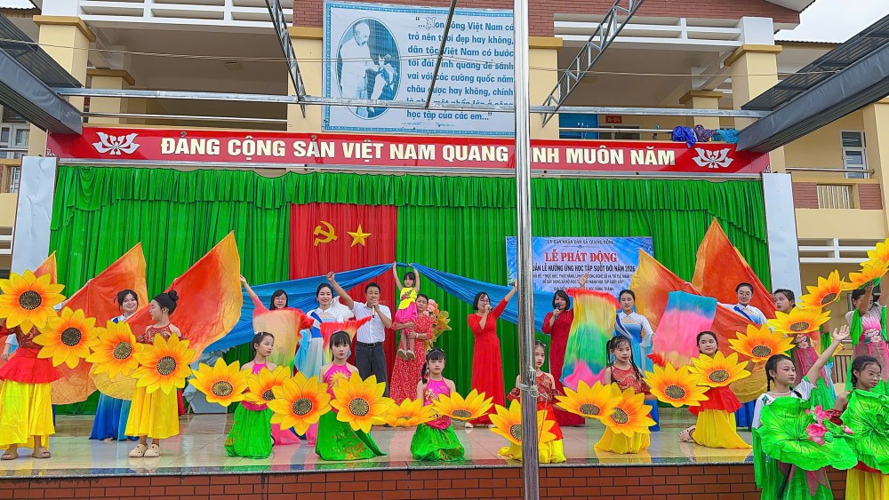 TRƯỜNG TIỂU HỌC ĐỒNG THÀNH TỔ CHỨC LỄ KHAI MẠC TUẦN LỄ HƯỞNG ỨNG HỌC TẬP SUỐT ĐỜI NĂM 2026- 2027